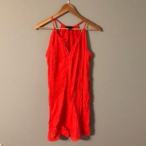 Small Banana Republic coral sleeveless dress.